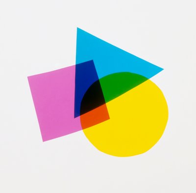 Overlapping Geometric Shapes with Primary and Secondary Colours by Unknown